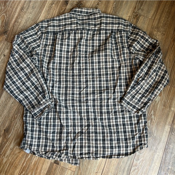 Carhartt Shirt Mens XL Brown Plaid Relaxed Fit Long Sleeve Button Down Workwear - Picture 5 of 7